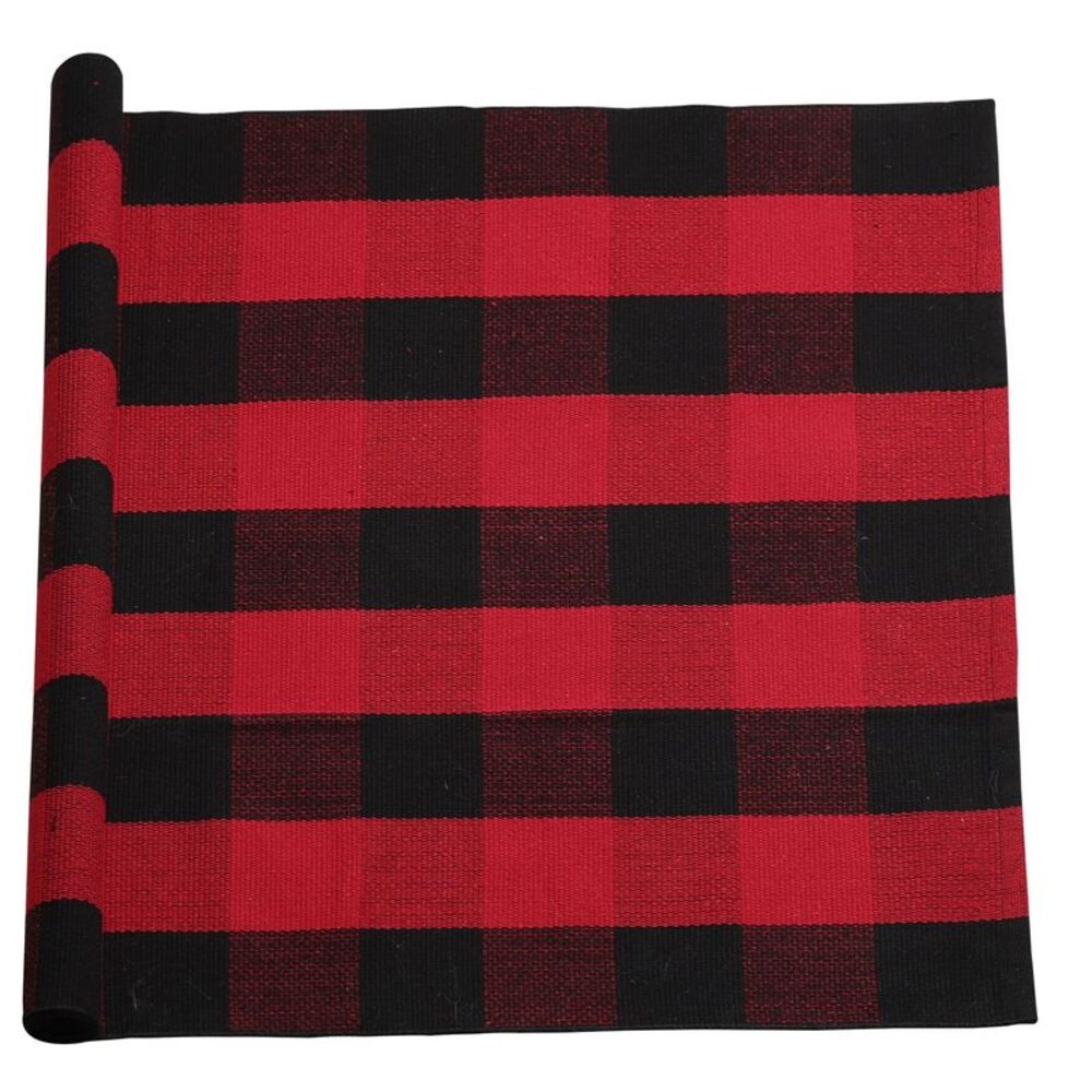 Buffalo Check Rug Plaid Outdoor Rug Layered Door Floor Mat